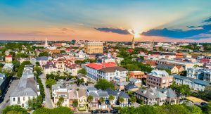 Beautiful view of the skyscrapers and buildings on a sunny day in the city