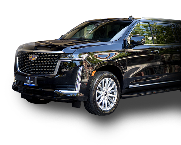 Black sedans and SUVs